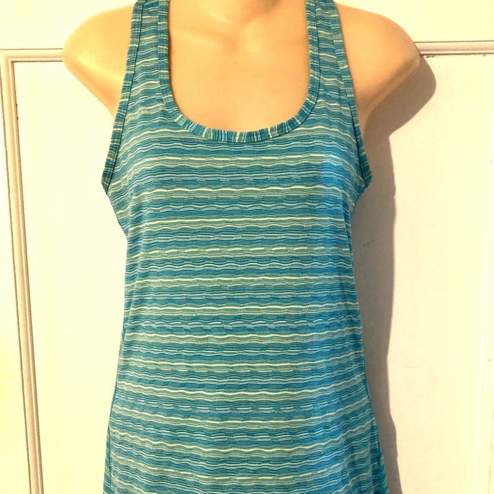 90 Degree by Reflex Women's Ocean Waves STRETCH Athletic Slvls Top ~ Sz M